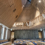 Lardi marbriers, salle du grand conseil, revêtements marbre vert de suède